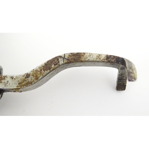 1068 - A 19thC wine / champagne cork pull / remover tool. Approx. 9