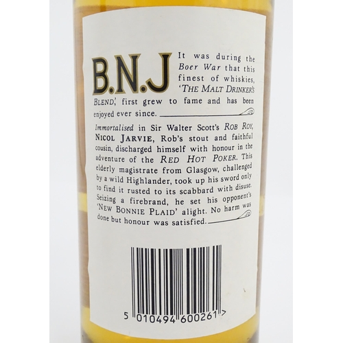 1078 - Spirits : A 70cl bottle of Bailie Nicol Jarvie blended Scotch whisky, together with two boxed 720ml ... 