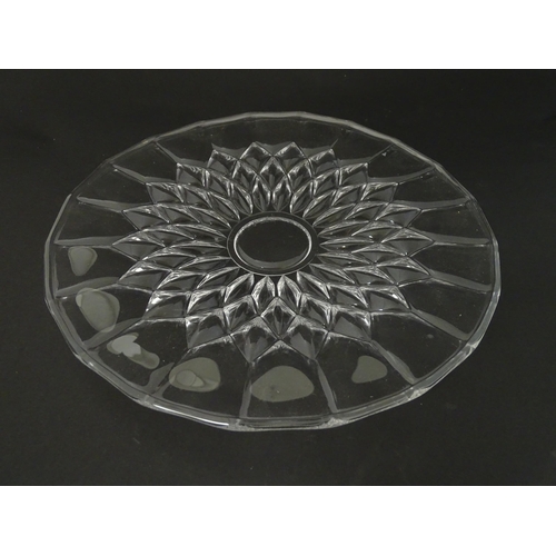 212 - A French glass dish by Val St Lambert. 12