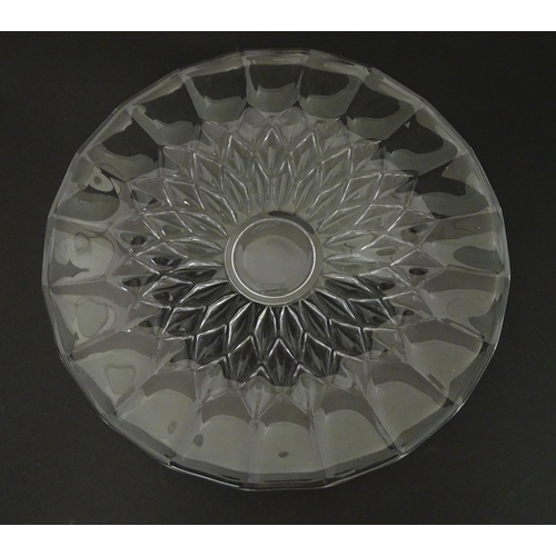 212 - A French glass dish by Val St Lambert. 12