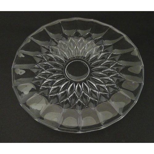 212 - A French glass dish by Val St Lambert. 12