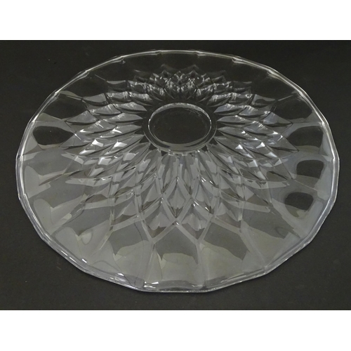 212 - A French glass dish by Val St Lambert. 12