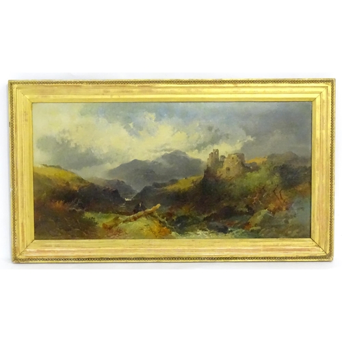 1665 - 19th century, Scottish School, Oil on canvas, A Scottish Highland landscape with a figure wearing a ... 