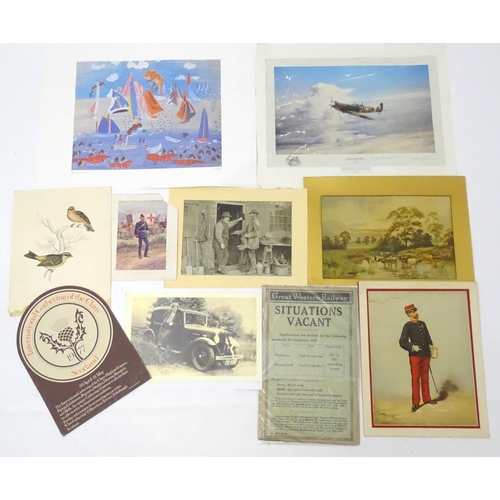 1945 - A quantity of assorted prints to include Royal Army Medical Corps after Caton Woodville, Praying han... 