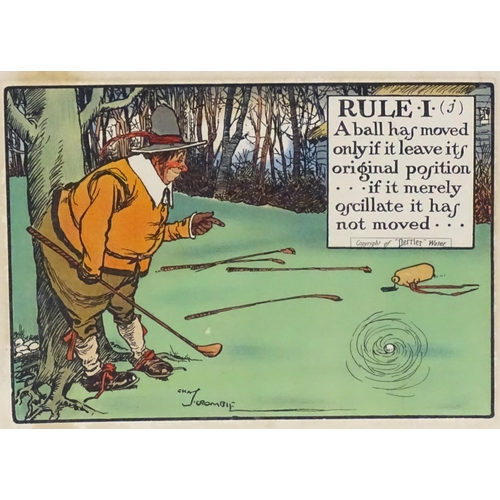 1935 - After Charles / Chas Crombie (1880-1967), Three advertising colour lithographs from the Rules of Gol... 