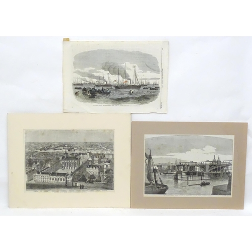 1938 - 19th century, Three engravings published in The Illustrated London News comprising The Grand Naval R... 