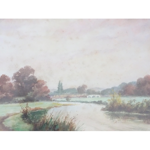 66 - Four 20th century watercolours depicting country landscapes by G. A. Coleman, to include Mappowder C... 