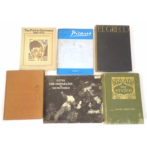 74 - Books: Six assorted art books comprising The Print in Germany 1880-1933 - The Age of Expressionism, ... 