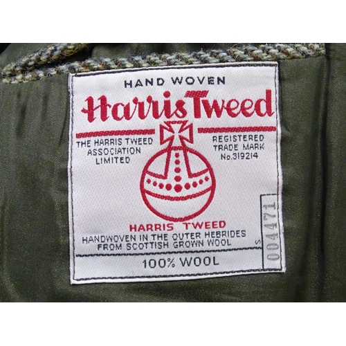 80 - A Harris Tweed hacking jacket by Gurtex, with three buttons to front and single vent to rear, measur... 