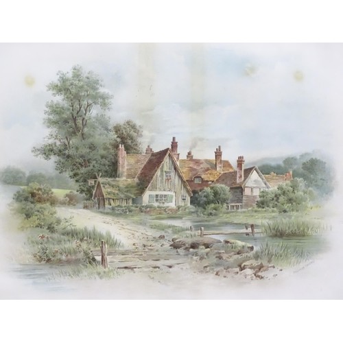 131 - Local interest Buckinghamshire: A colour print depicting an inn at the village of Padbury. titled Pa... 