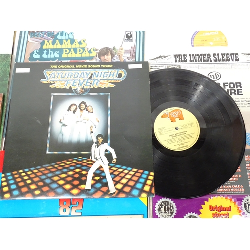 205 - A quantity of 33 rpm vinyl LP records, including Gilbert O' Sullivan: Himself, Elton John: Goodbye Y... 