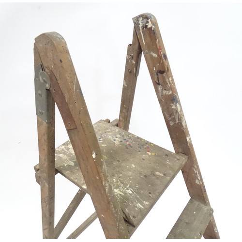 2 - A late 19thC / early 20thC wooden ladder 53