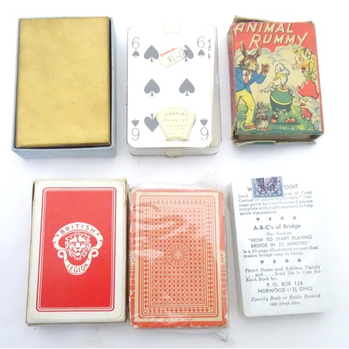 16 - A quantity of playing cards to include examples advertising British Airways, Oldham Batteries, Rolls... 