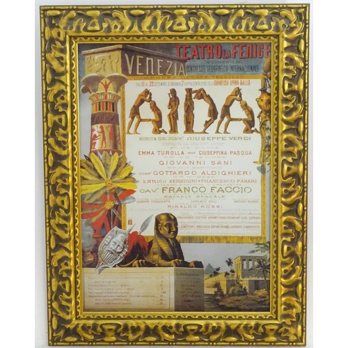 283 - 20th century, Colour print, A theatre poster for Teatro la Fenice, Venizia, advertising the performa... 