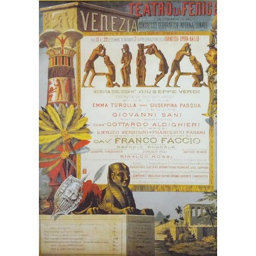 283 - 20th century, Colour print, A theatre poster for Teatro la Fenice, Venizia, advertising the performa... 