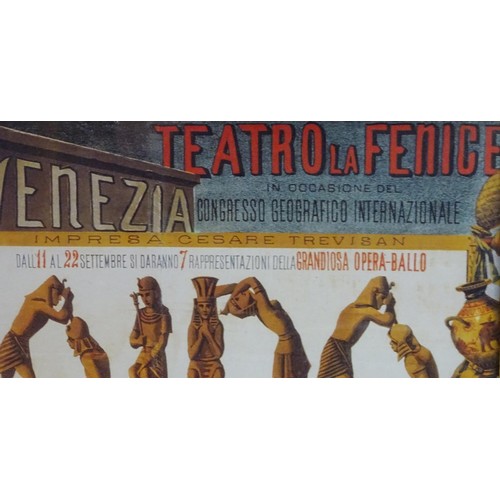 283 - 20th century, Colour print, A theatre poster for Teatro la Fenice, Venizia, advertising the performa... 