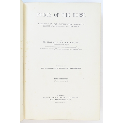 285 - Books: Two books on the subject of horses, comprising Points of the Horse - A treatise on the confor... 