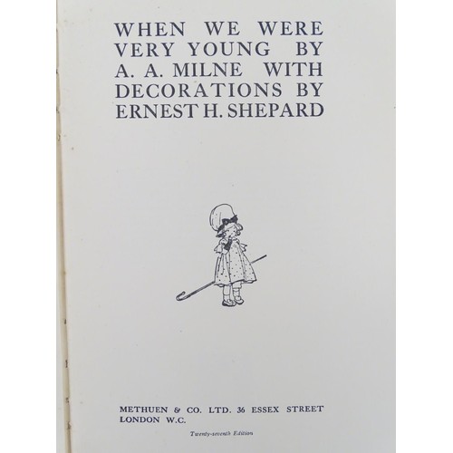 287 - Book: When We Were Very Young, by A. A.  Milne. Decorations by E. H. Shepard. Published by Methuen &... 