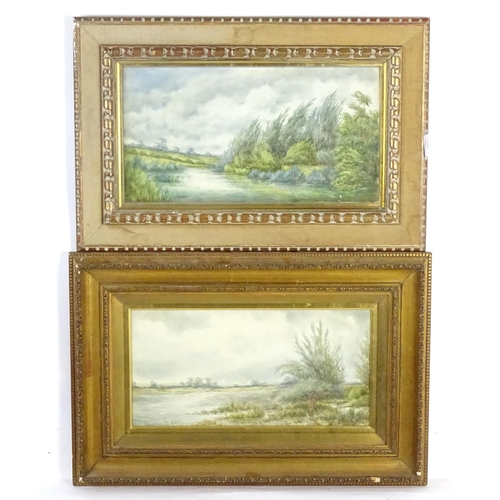 288 - Nora Robinson, 20th century, Watercolours, Two river landscapes. Both signed lower left. Pupil of He... 