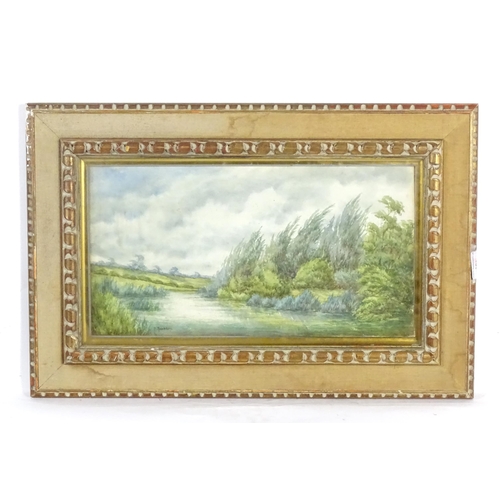 288 - Nora Robinson, 20th century, Watercolours, Two river landscapes. Both signed lower left. Pupil of He... 