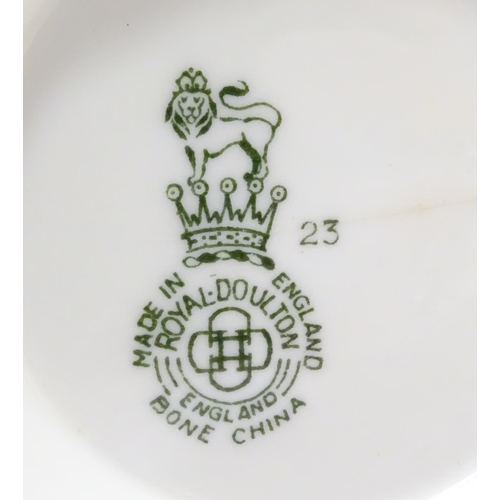 289 - A quantity of Royal Doulton coffee wares comprising coffee pot, cups and saucers. Marked under. Coff... 