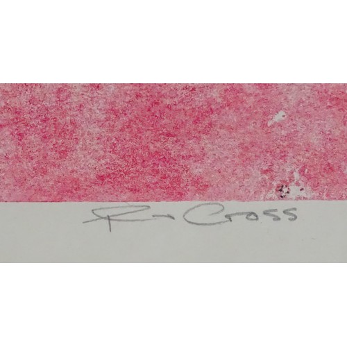 311 - R. Cross, 20th century, Colour print, Vie - Life, Two figures in silhouette. Signed in pencil under.... 