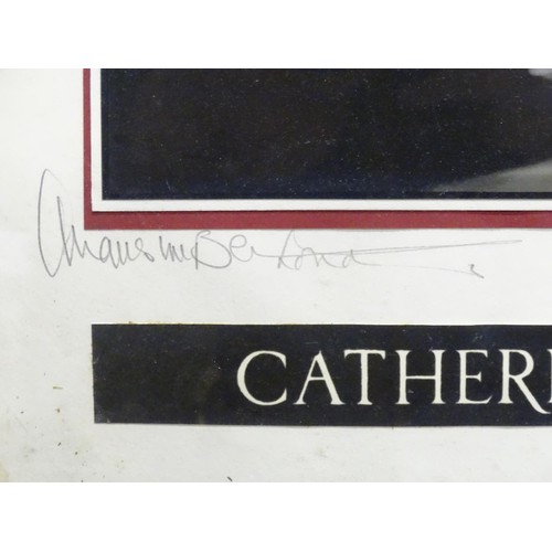 330 - A photograph of actor John Gielgud with autograph / signature below. Together with a monochrome phot... 