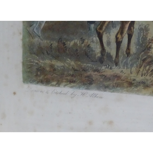 336 - Frederick Christian Lewis, after Henry Thomas Alken (1785-1851), 19th century, Eight colour engravin... 