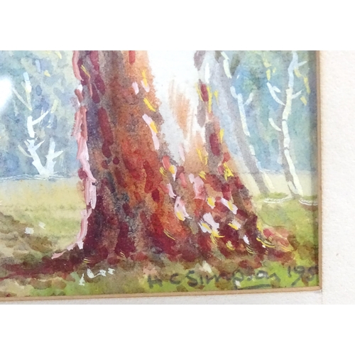 367 - Herbert Clarke Simpson (1879-1966), Australian School, Watercolour & gouache, Dayboro, Queensland, A... 