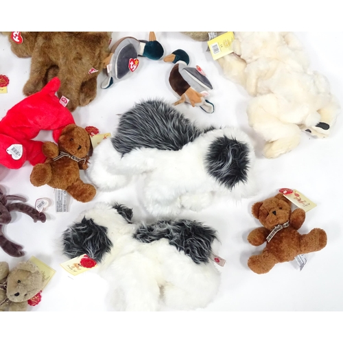 375 - Toys: A quantity of assorted soft toys to include teddy bears / dogs / animals from the Keel Toys Si... 