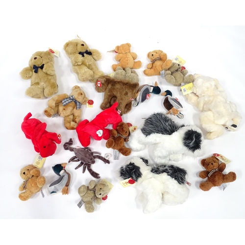 375 - Toys: A quantity of assorted soft toys to include teddy bears / dogs / animals from the Keel Toys Si... 