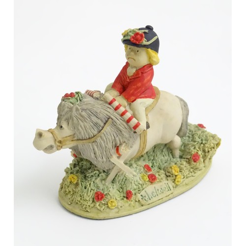 395 - Three Thelwell's Riding Academy ceramic models comprising Point of Departure, The Greatest, and Brus... 