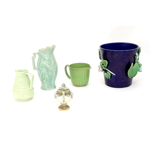 189 - A quantity of assorted ceramics to include a TG Green jug, a Noritake twin handled pot and cover, a ... 