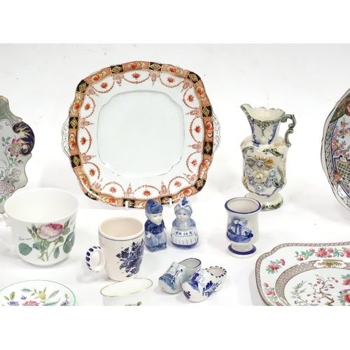 329 - A quantity of assorted ceramics to include teapot, plates, tea wares, pin dishes, jugs, cruet, etc. ... 