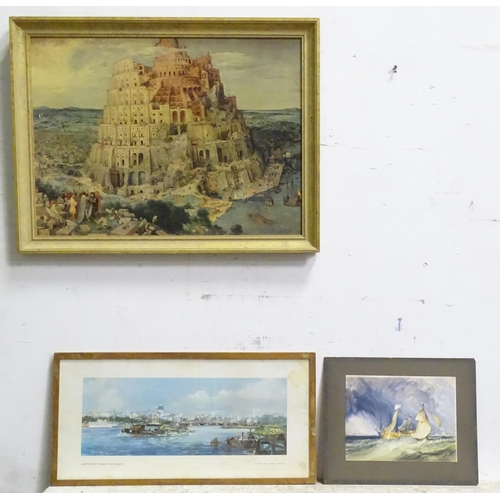 337 - A large quantity of assorted prints to include The Tower of Babel after Pieter Breughel, Westminster... 