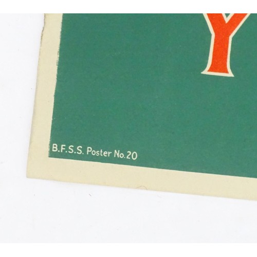 A British Field Sports Society poster Vigilance is the Price of Victory