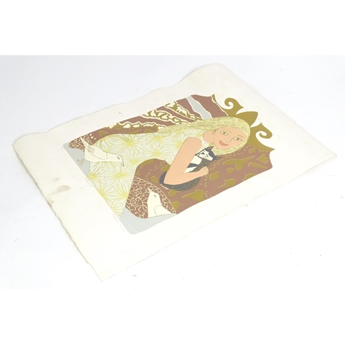 794 - A 20thC signed limited edition print titled Sleepy Cat by Stewart Thomas Charles Wright (1924-2007).... 