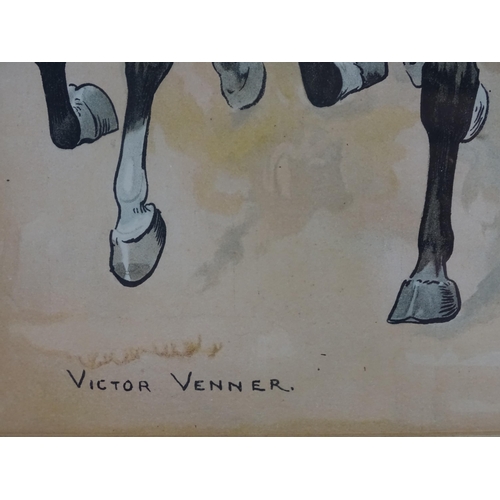 909 - Two 20thC colour lithographs after Victor Venner, comprising A Good Send Off, & The Wedding Breakfas... 