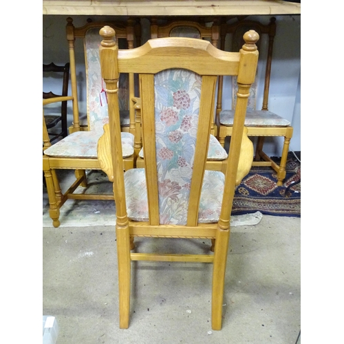 918 - Six Ercol upholstered dining chairs to include two carvers. Approx. 43