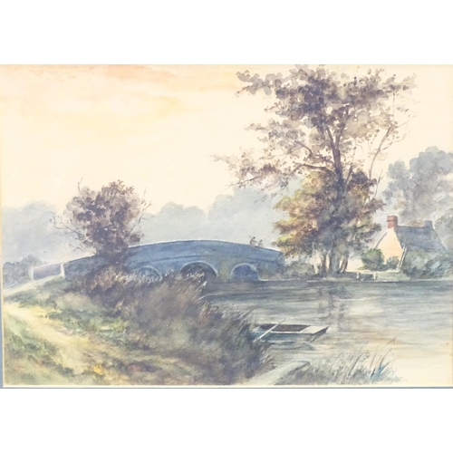 966 - Five assorted watercolours, to include Corner House, Little Rissington, by Susan E. C. Birtwistle, s... 