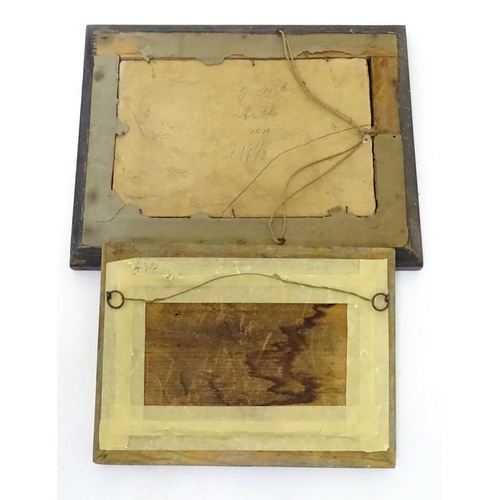 792 - A Victorian silk stevengraph The Good Old Days, together with a framed tile depicting John the Bapti... 