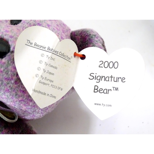 126 - Toys: A quantity of assorted soft toys to include TY Beanie Baby bears etc