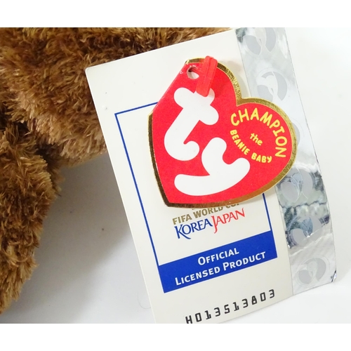 126 - Toys: A quantity of assorted soft toys to include TY Beanie Baby bears etc