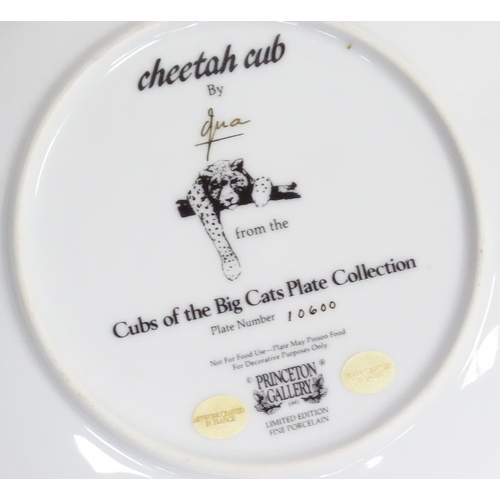 365 - A quantity of limited edition collectors plates to include David Shepherd Wedgwood Zebra Foal, Cheet... 