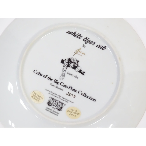 365 - A quantity of limited edition collectors plates to include David Shepherd Wedgwood Zebra Foal, Cheet... 