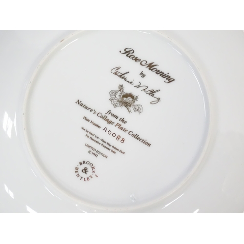 365 - A quantity of limited edition collectors plates to include David Shepherd Wedgwood Zebra Foal, Cheet... 