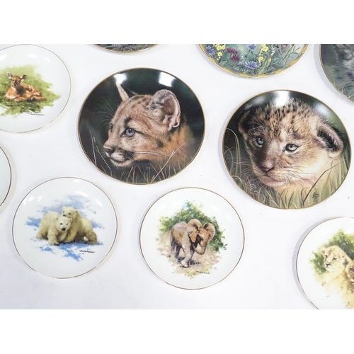 365 - A quantity of limited edition collectors plates to include David Shepherd Wedgwood Zebra Foal, Cheet... 