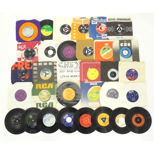 600 - A quantity of assorted mid to late 20thC vinyl records, including five picture-sleeve Elvis Presley ... 