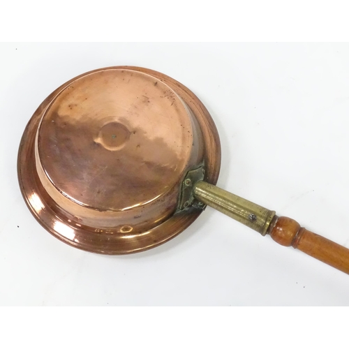 964 - A copper bed warming pan