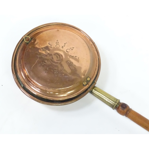 964 - A copper bed warming pan